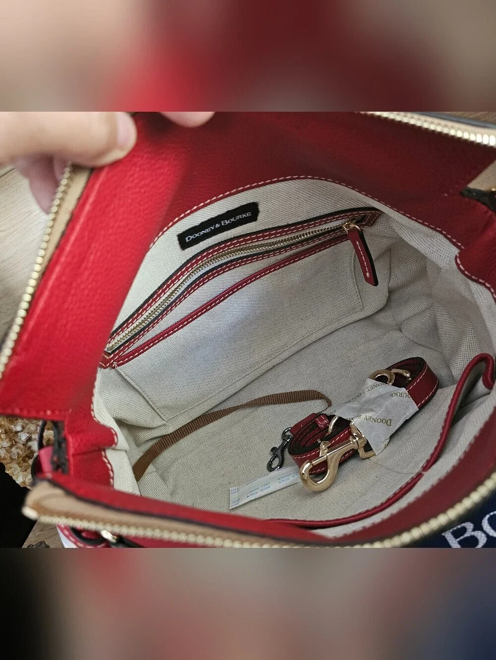 Dooney & Bourke Sorrento 30 With Pocket Satchel Leather Bag.